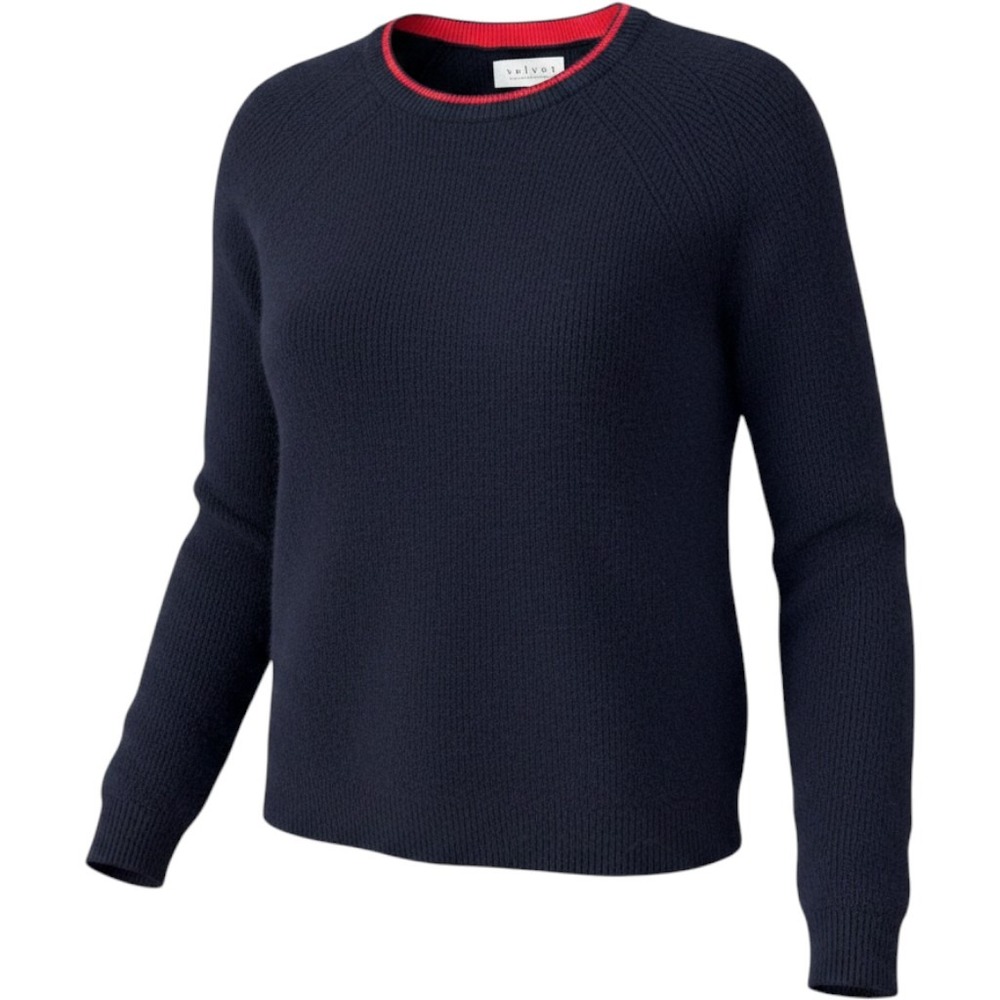 Velvet by Graham &‎ Spencer Navy Blue 100% Cashmere Sweater XS
